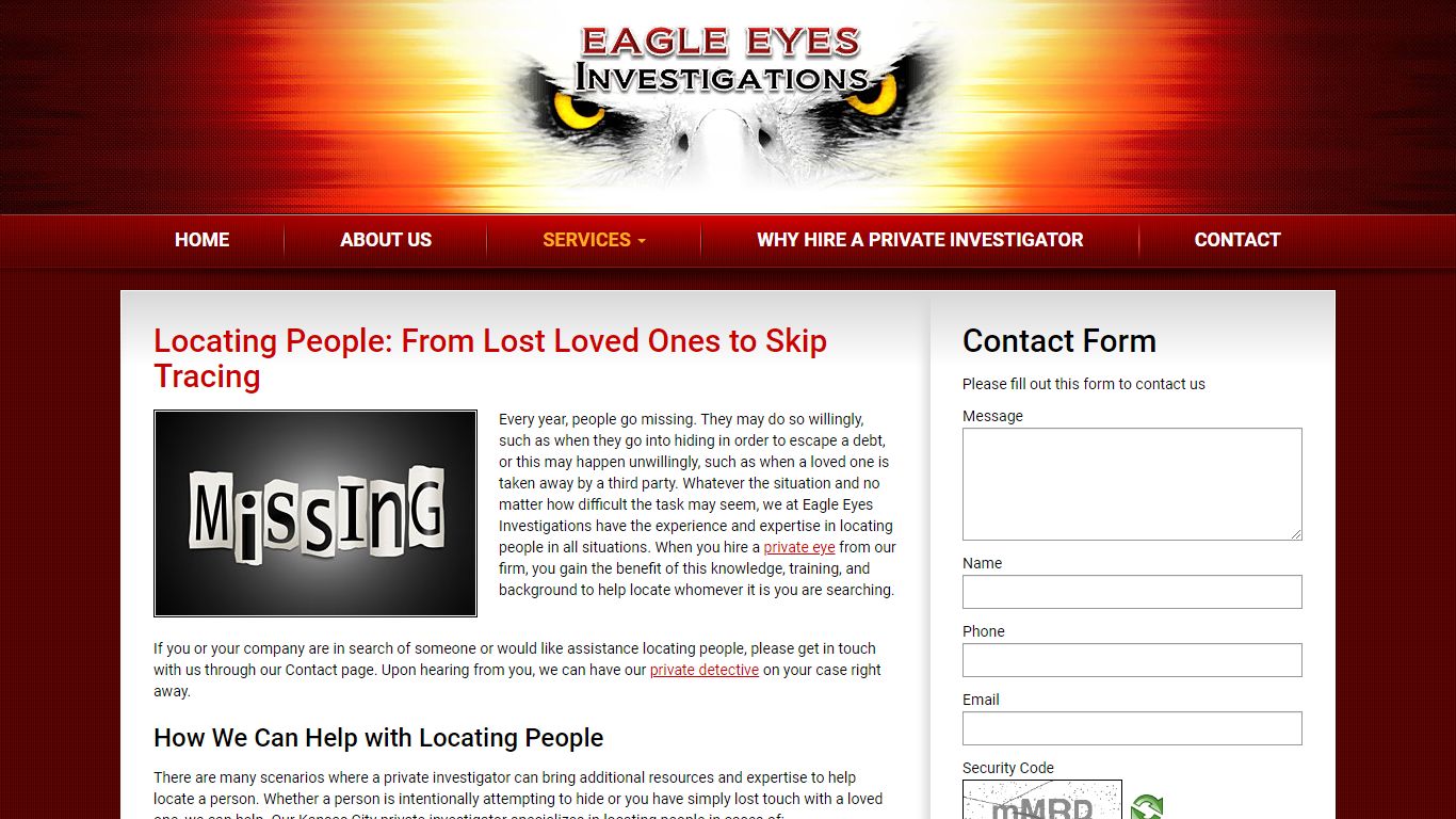 Locating People: Locates, Missing Persons, Witnesses, Skip Tracing ...